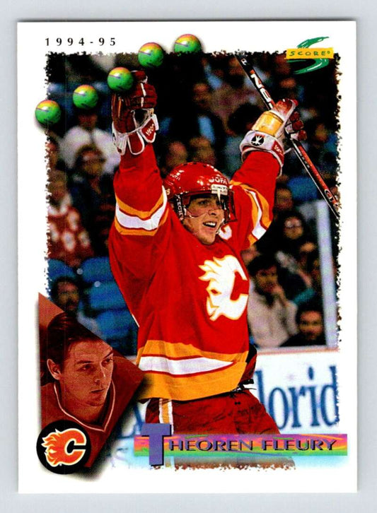 1994-95 Score Hockey #69 Theo Fleury  Calgary Flames  V90734 Image 1