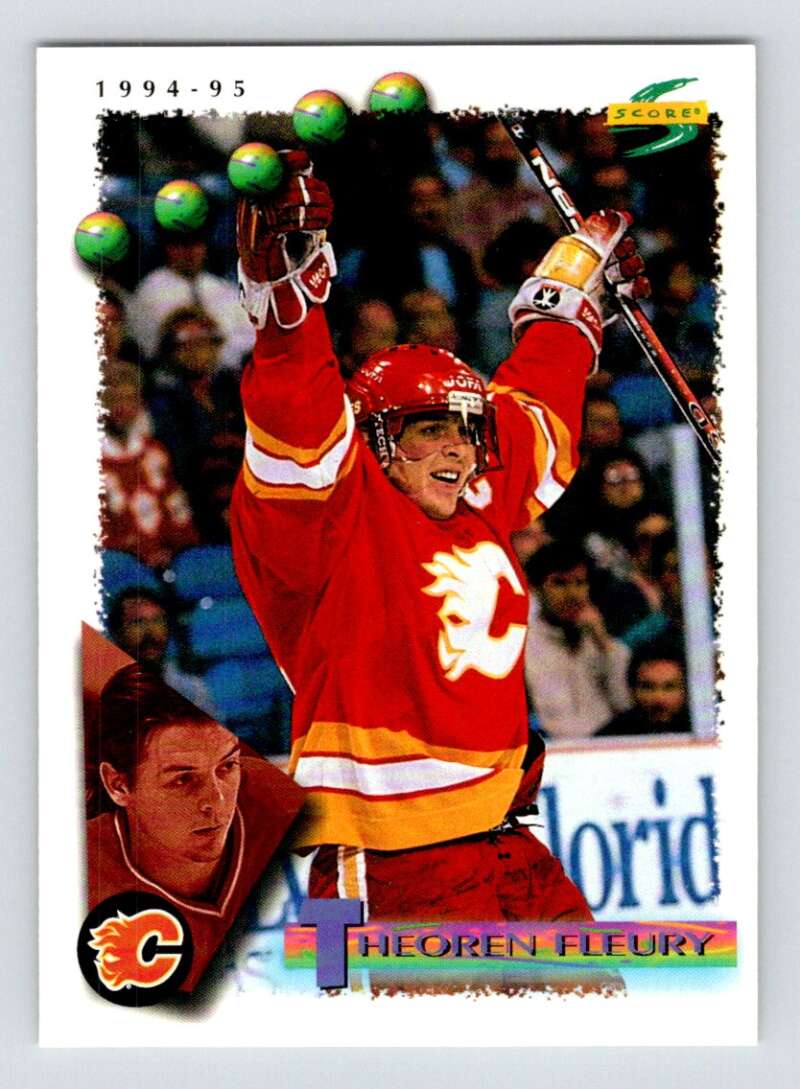1994-95 Score Hockey #69 Theo Fleury Calgary Flames V90734 Image 1
