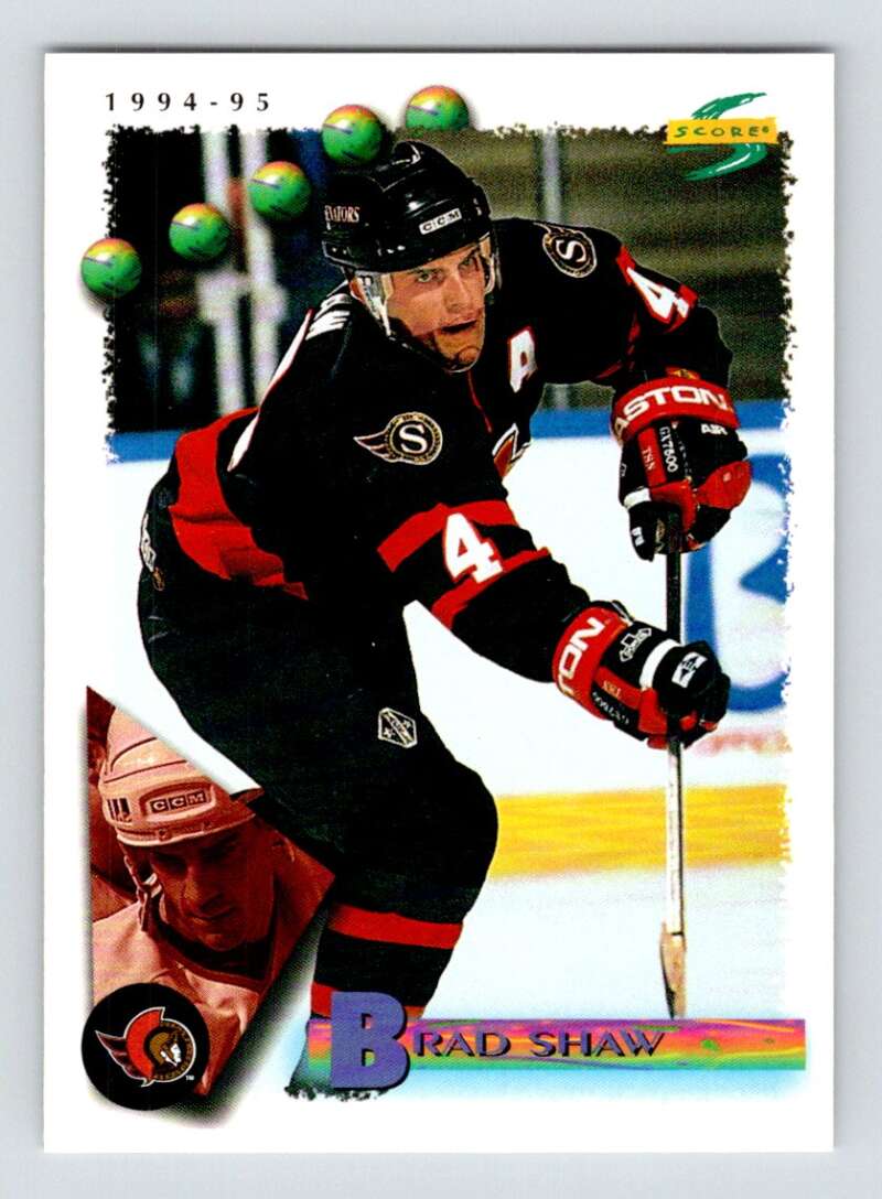1994-95 Score Hockey #76 Brad Shaw Ottawa Senators V90741 Image 1