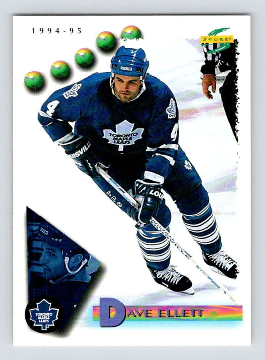 1994-95 Score Hockey #83 Dave Ellett  Toronto Maple Leafs  V90748 Image 1