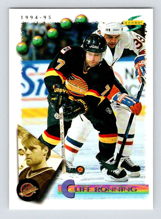 1994-95 Score Hockey #86 Cliff Ronning  Vancouver Canucks  V90751 Image 1