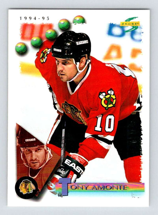 1994-95 Score Hockey #92 Tony Amonte  Chicago Blackhawks  V90757 Image 1
