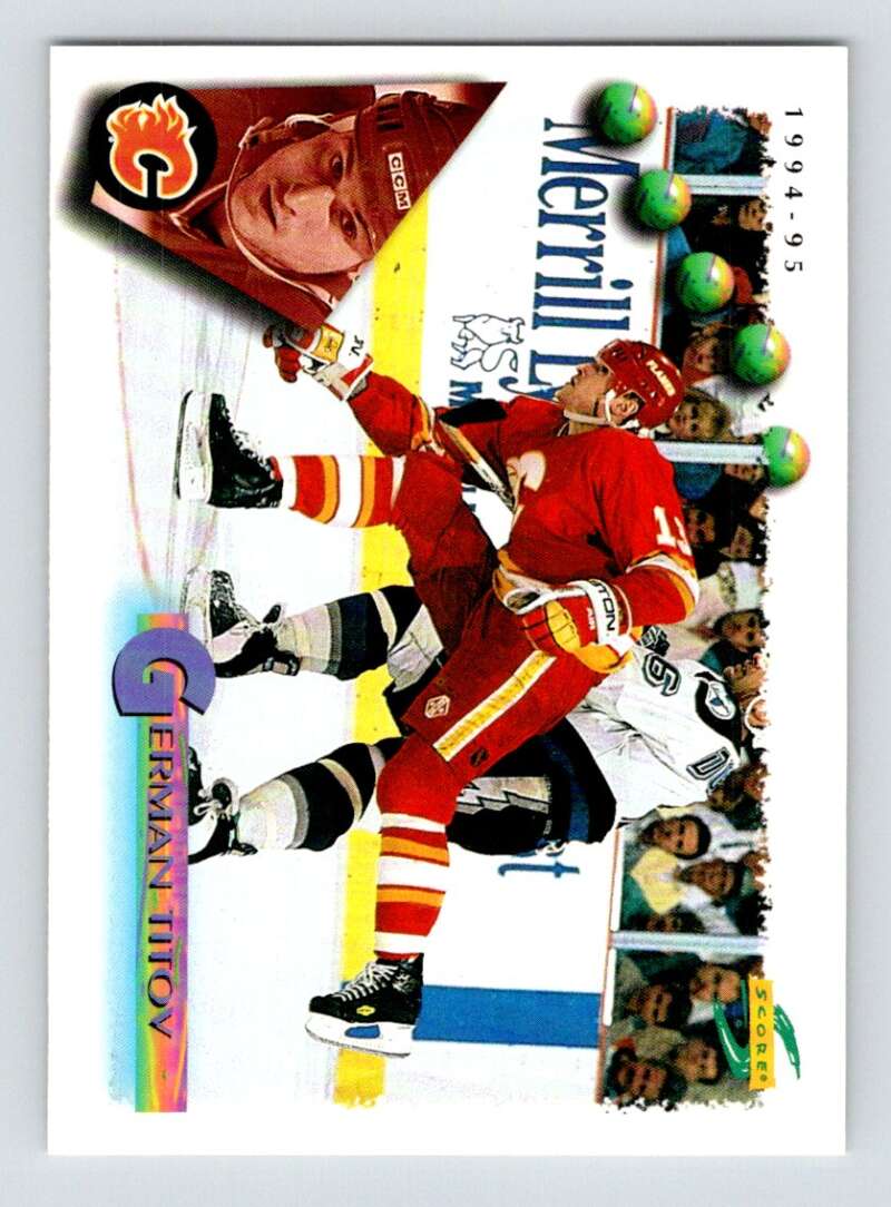 1994-95 Score Hockey #95 German Titov Calgary Flames V90760 Image 1