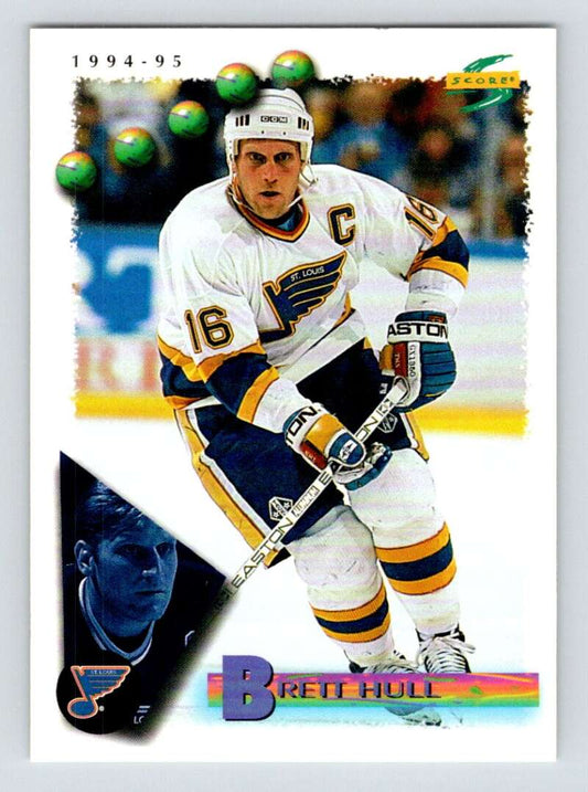 1994-95 Score Hockey #100 Brett Hull  St. Louis Blues  V90765 Image 1