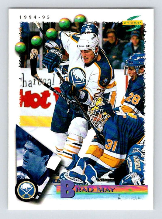 1994-95 Score Hockey #104 Brad May  Buffalo Sabres  V90769 Image 1