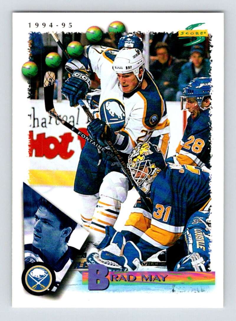 1994-95 Score Hockey #104 Brad May Buffalo Sabres V90769 Image 1
