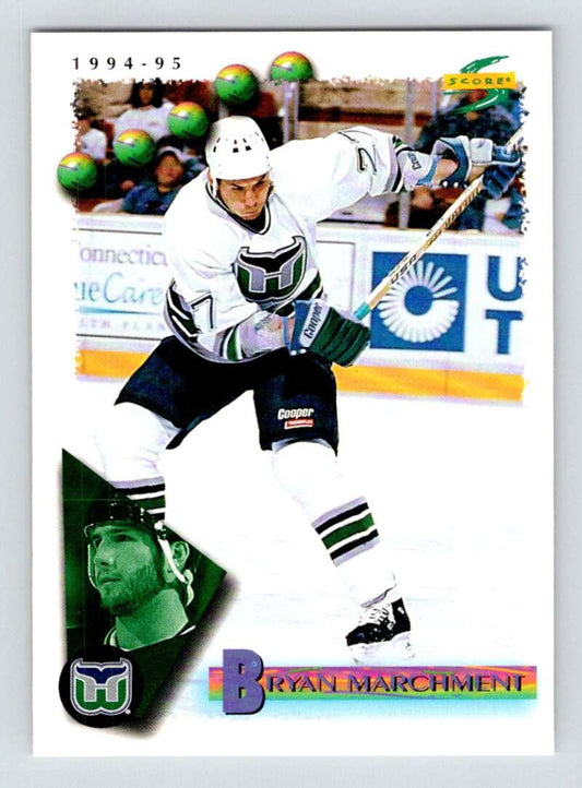 1994-95 Score Hockey #107 Bryan Marchment  Hartford Whalers  V90772 Image 1