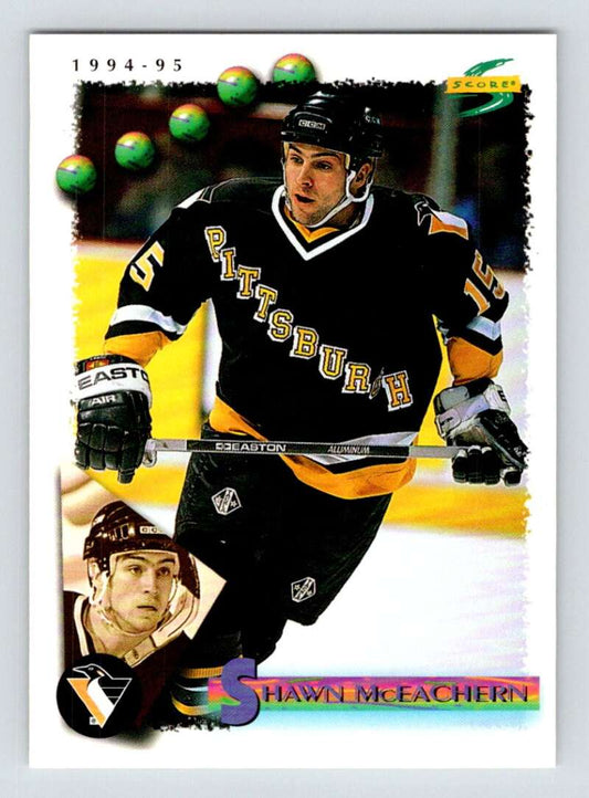 1994-95 Score Hockey #108 Shawn McEachern  Pittsburgh Penguins  V90773 Image 1
