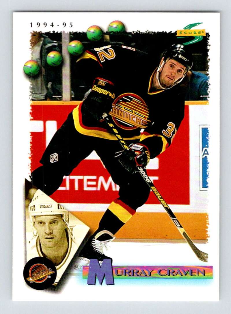 1994-95 Score Hockey #109 Murray Craven Vancouver Canucks V90774 Image 1