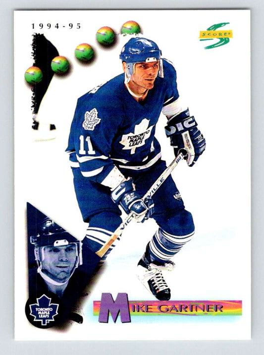 1994-95 Score Hockey #112 Mike Gartner  Toronto Maple Leafs  V90777 Image 1