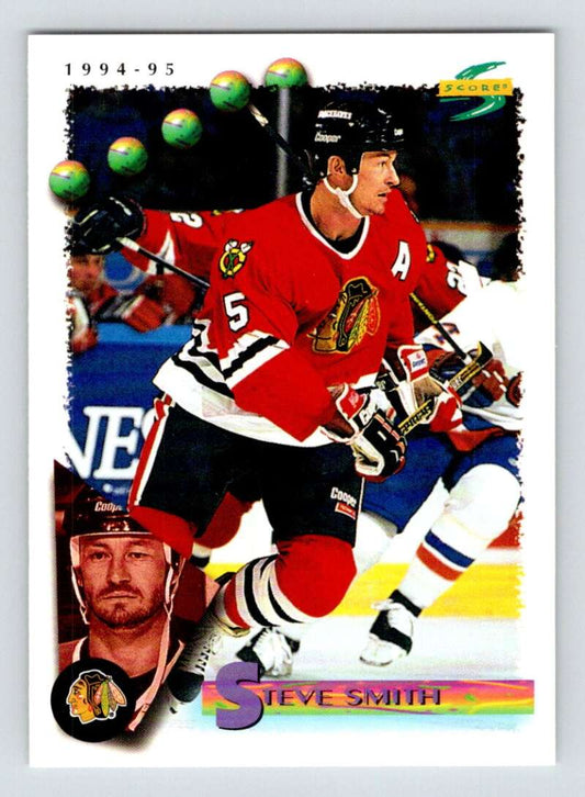 1994-95 Score Hockey #121 Steve Smith  Chicago Blackhawks  V90786 Image 1