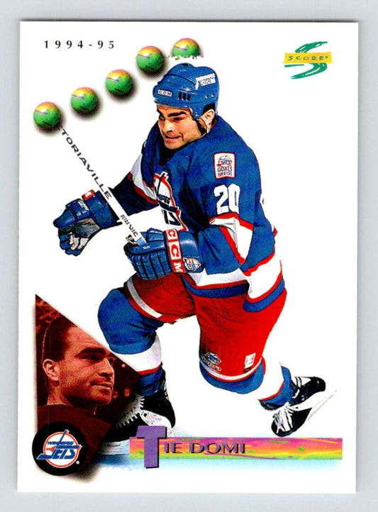 1994-95 Score Hockey #123 Tie Domi  Winnipeg Jets  V90788 Image 1