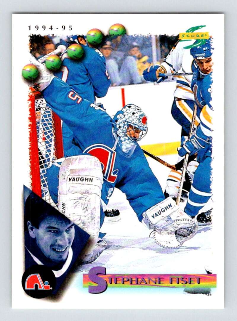 1994-95 Score Hockey #126 Stephane Fiset Quebec Nordiques V90791 Image 1