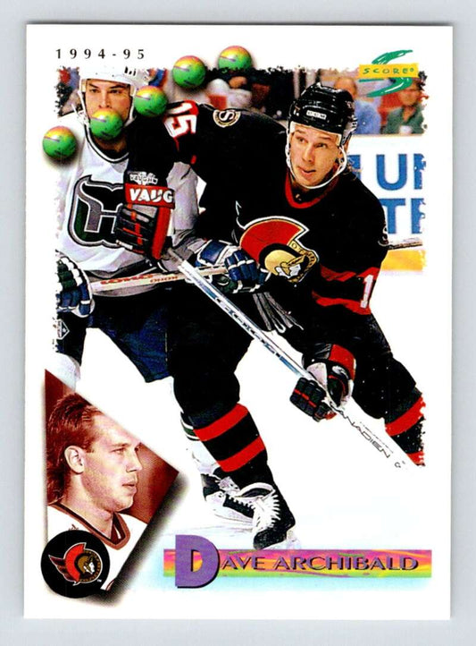 1994-95 Score Hockey #133 Dave Archibald  Ottawa Senators  V90798 Image 1