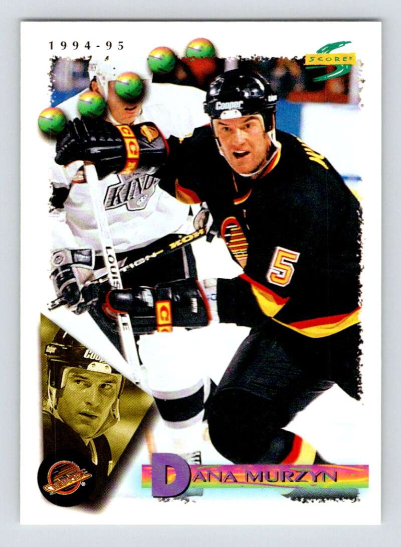 1994-95 Score Hockey #134 Dana Murzyn Vancouver Canucks V90799 Image 1