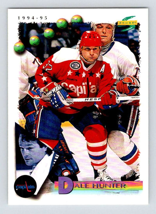 1994-95 Score Hockey #143 Dale Hunter  Washington Capitals  V90808 Image 1