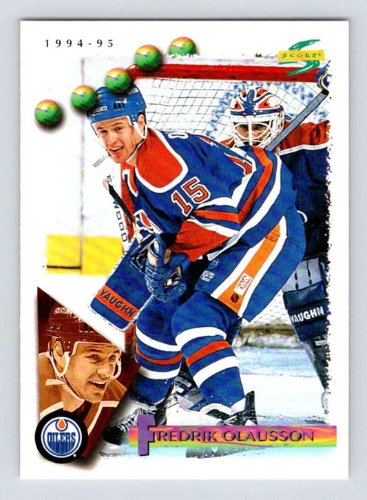 1994-95 Score Hockey #147 Fredrik Olausson  Edmonton Oilers  V90812 Image 1