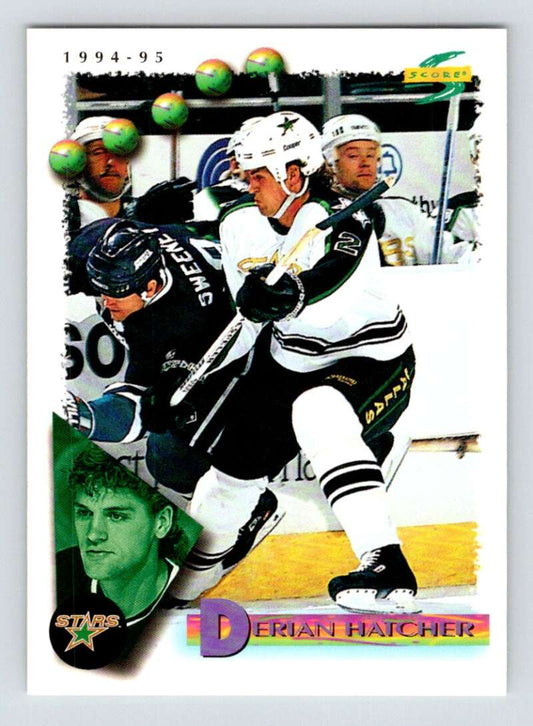 1994-95 Score Hockey #148 Derian Hatcher  Dallas Stars  V90813 Image 1