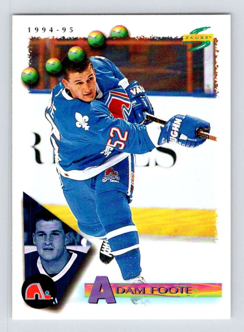 1994-95 Score Hockey #151 Adam Foote Quebec Nordiques V90816 Image 1