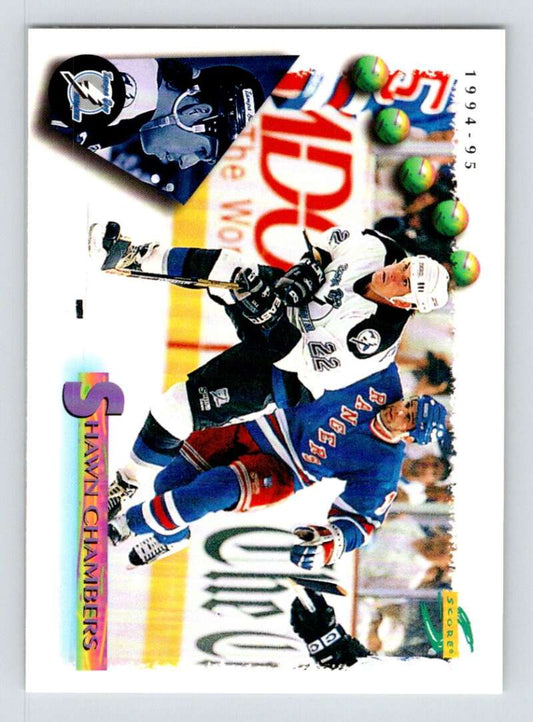 1994-95 Score Hockey #153 Shawn Chambers  Tampa Bay Lightning  V90818 Image 1
