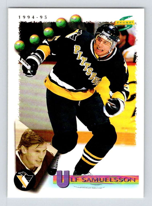 1994-95 Score Hockey #156 Ulf Samuelsson  Pittsburgh Penguins  V90821 Image 1