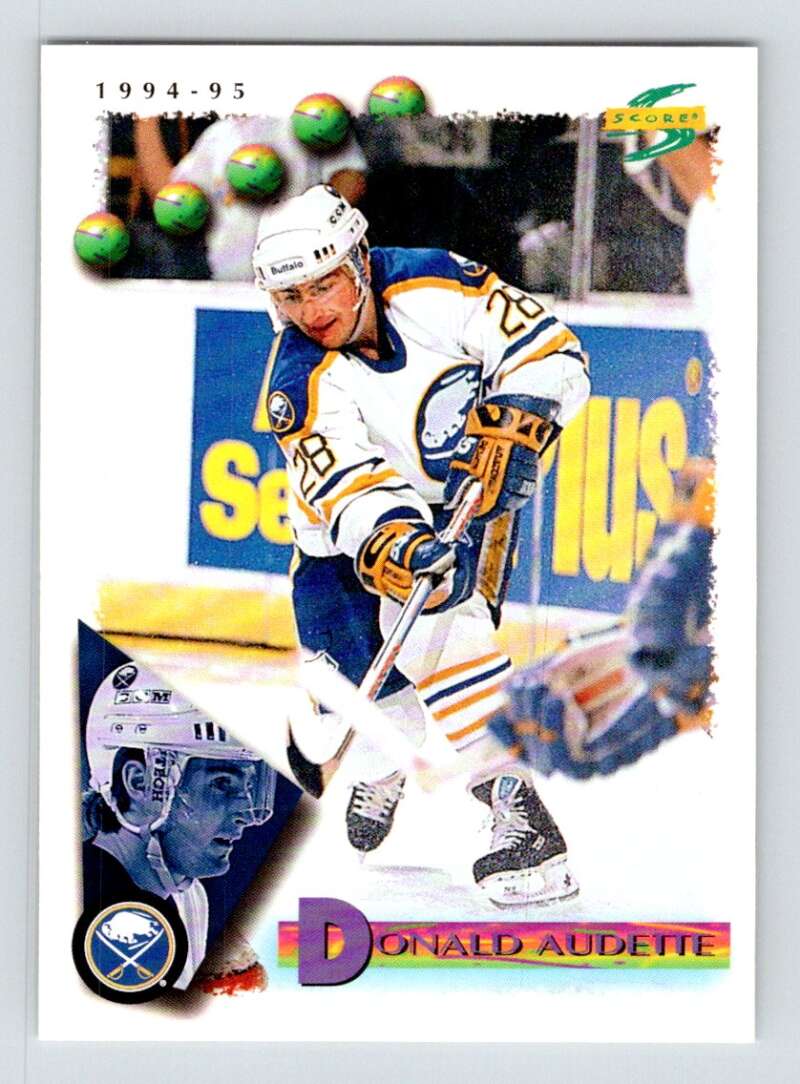 1994-95 Score Hockey #157 Donald Audette Buffalo Sabres V90822 Image 1