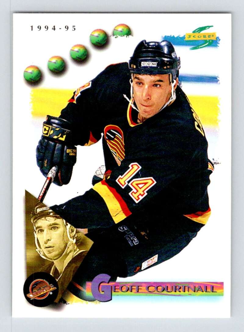 1994-95 Score Hockey #161 Geoff Courtnall Vancouver Canucks V90826 Image 1