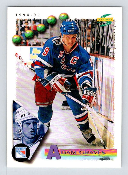 1994-95 Score Hockey #164 Adam Graves  New York Rangers  V90829 Image 1