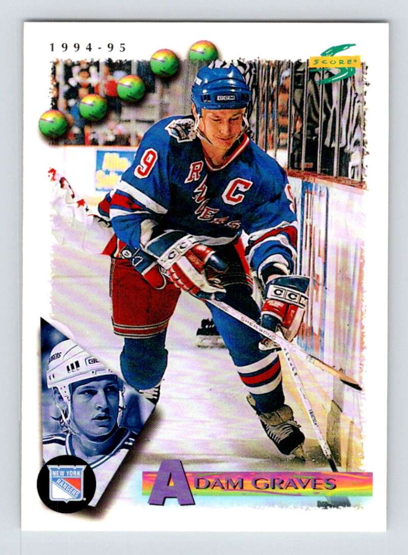 1994-95 Score Hockey #164 Adam Graves New York Rangers V90829 Image 1
