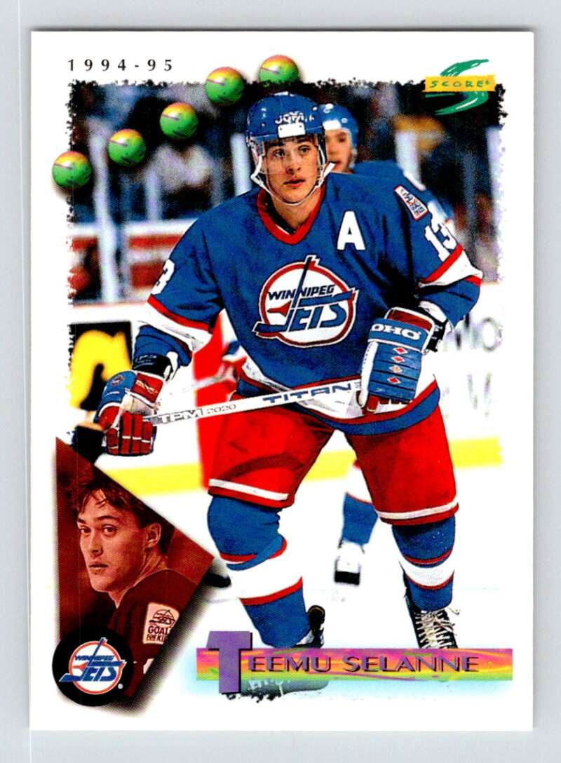 1994-95 Score Hockey #178 Teemu Selanne Winnipeg Jets V90843 Image 1