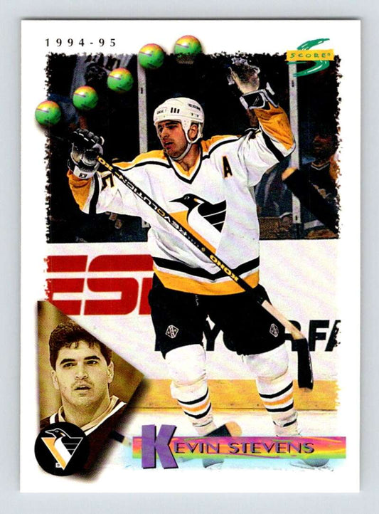 1994-95 Score Hockey #182 Kevin Stevens  Pittsburgh Penguins  V90847 Image 1