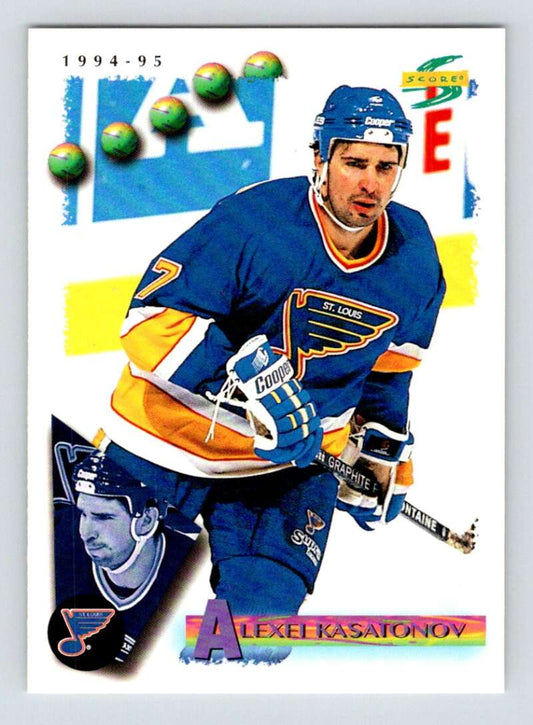 1994-95 Score Hockey #183 Alexei Kasatonov  St. Louis Blues  V90848 Image 1