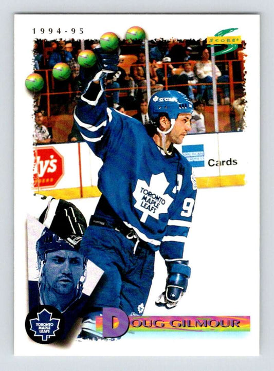 1994-95 Score Hockey #185 Doug Gilmour  Toronto Maple Leafs  V90850 Image 1