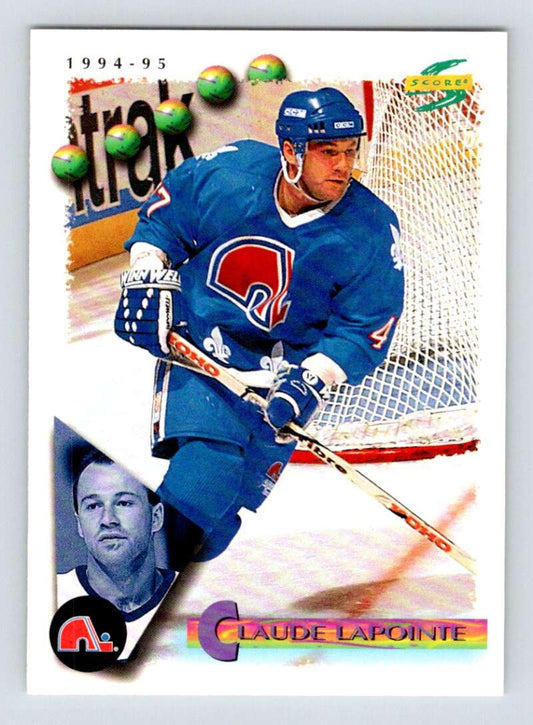 1994-95 Score Hockey #194 Claude Lapointe  Quebec Nordiques  V90859 Image 1