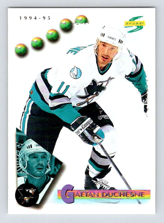 1994-95 Score Hockey #196 Gaetan Duchesne  San Jose Sharks  V90861 Image 1