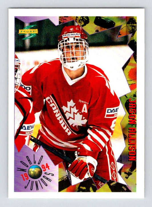 1994-95 Score Hockey #206 Jason Allison  Washington Capitals  V90871 Image 1