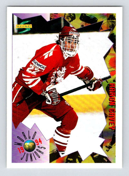 1994-95 Score Hockey #207 Aaron Gavey  Tampa Bay Lightning  V90872 Image 1