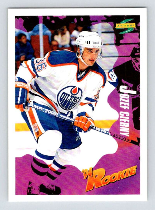 1994-95 Score Hockey #217 Josef Cierny  RC Rookie Edmonton Oilers  V90882 Image 1