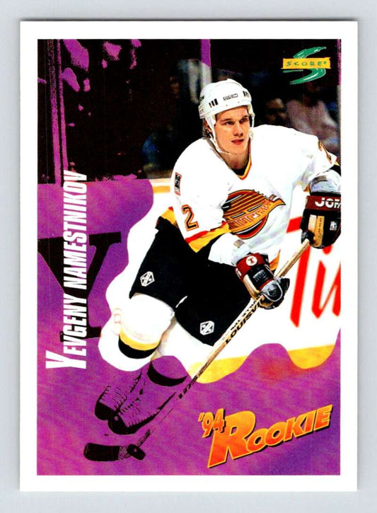 1994-95 Score Hockey #218 Yevgeny Namestnikov  Vancouver Canucks  V90883 Image 1