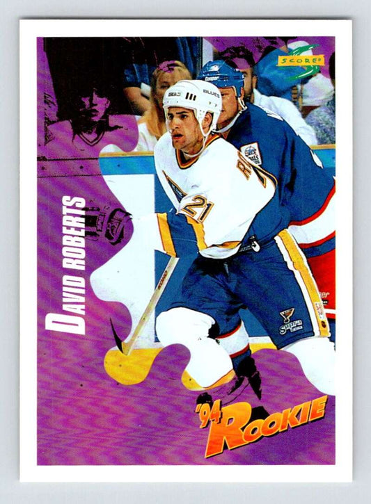 1994-95 Score Hockey #222 David Roberts  St. Louis Blues  V90887 Image 1