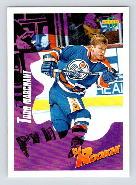 1994-95 Score Hockey #226 Todd Marchant  Edmonton Oilers  V90891 Image 1