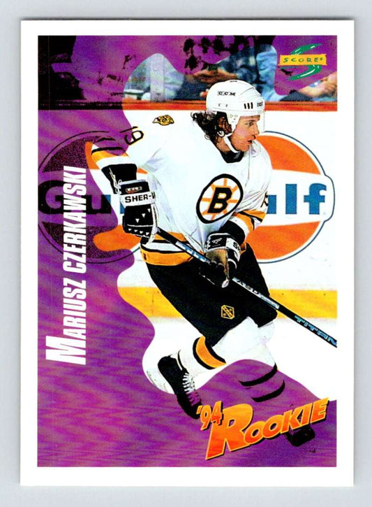 1994-95 Score Hockey #227 Mariusz Czerkawski  RC Rookie Boston Bruins  V90892 Image 1