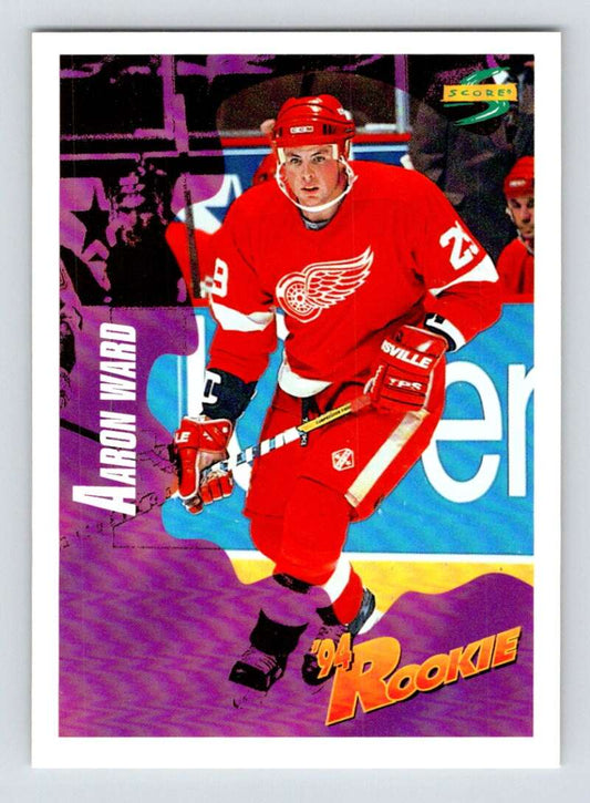 1994-95 Score Hockey #229 Aaron Ward  Detroit Red Wings  V90894 Image 1