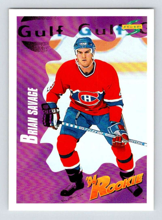 1994-95 Score Hockey #230 Brian Savage  Montreal Canadiens  V90896 Image 1