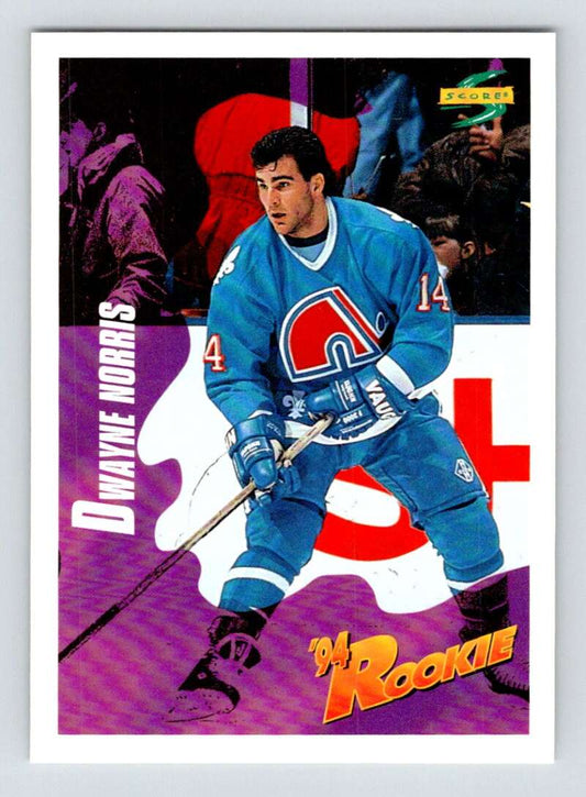 1994-95 Score Hockey #238 Dwayne Norris  Quebec Nordiques  V90904 Image 1