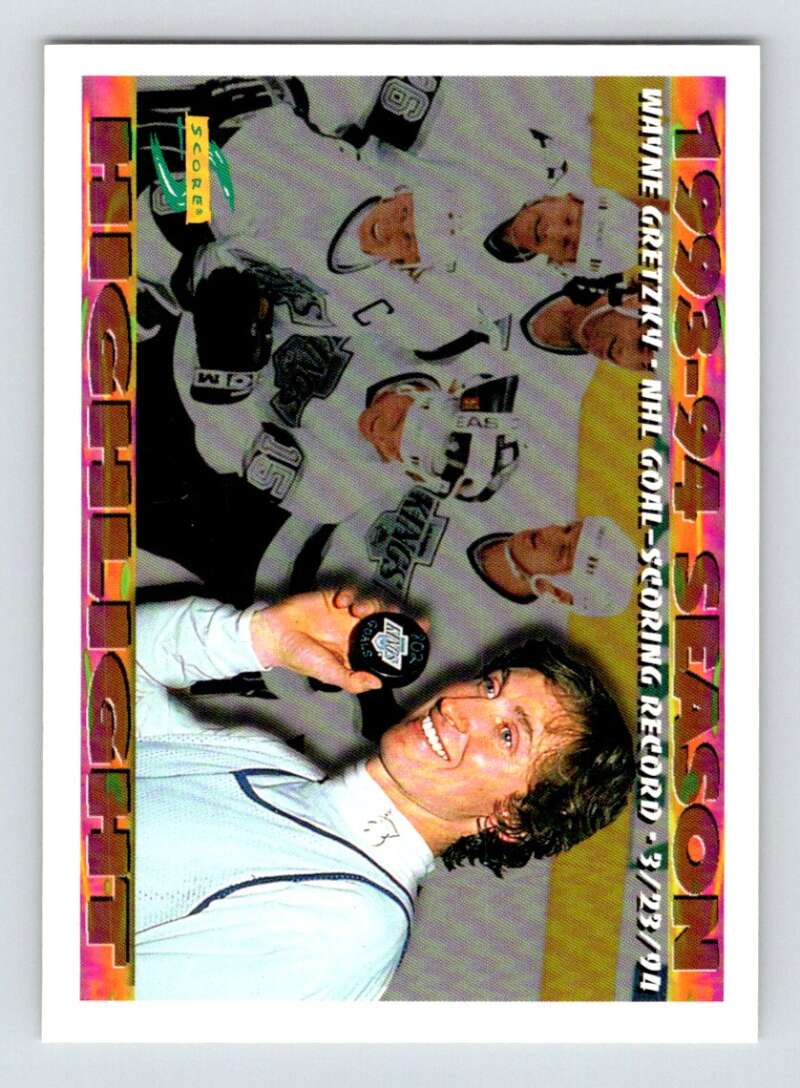 1994-95 Score Hockey #241 Wayne Gretzky HL Los Angeles Kings V90907 Image 1