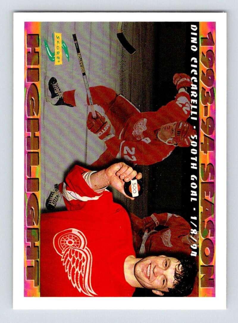 1994-95 Score Hockey #243 Dino Ciccareli Detroit Red Wings V90909 Image 1