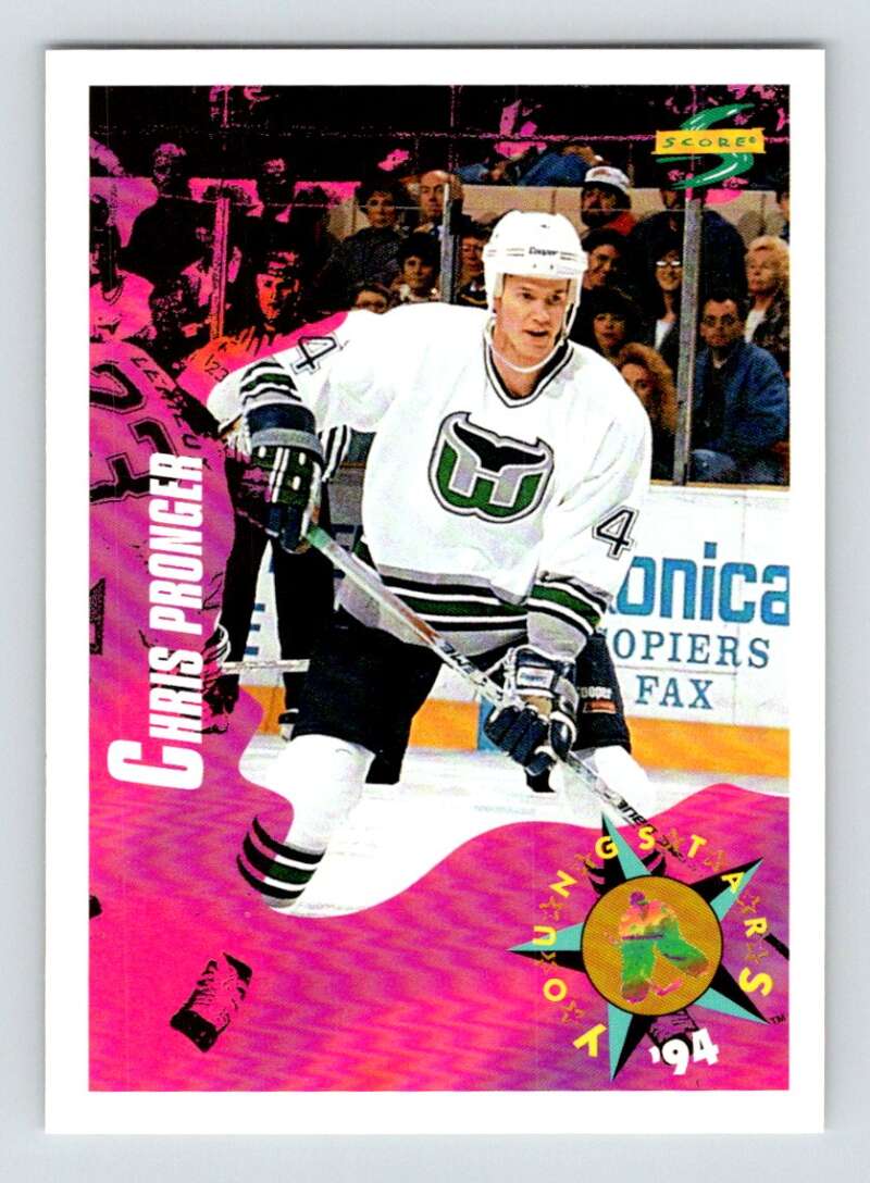 1994-95 Score Hockey #252 Chris Pronger Hartford Whalers V90918 Image 1
