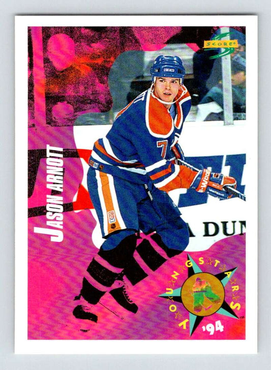 1994-95 Score Hockey #254 Jason Arnott  Edmonton Oilers  V90920 Image 1