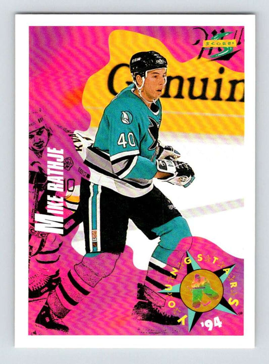 1994-95 Score Hockey #261 Mike Rathje  San Jose Sharks  V90927 Image 1